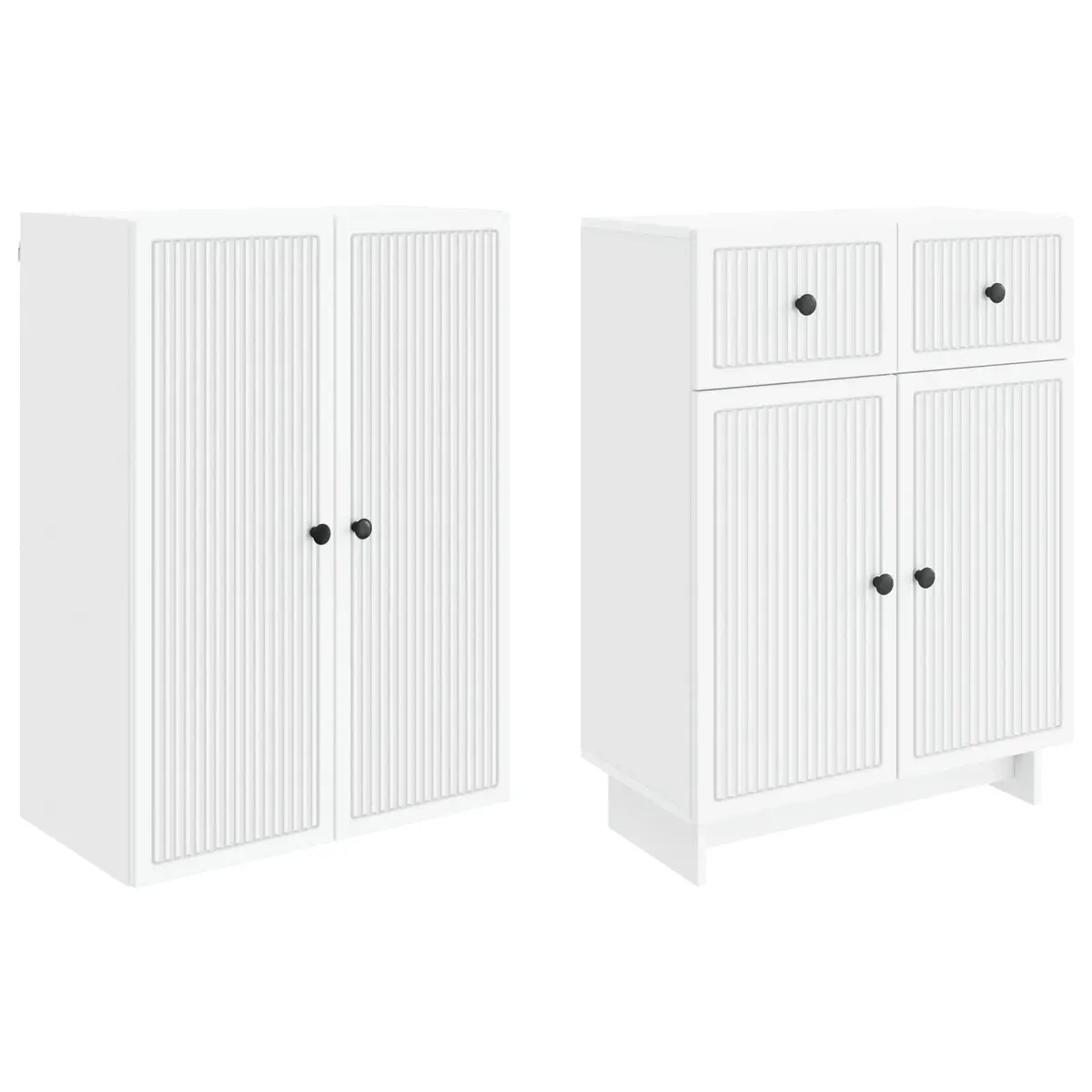 Cabinet Set White 66 x 34.5 x 90 cm Engineered Wood Furniture Storage