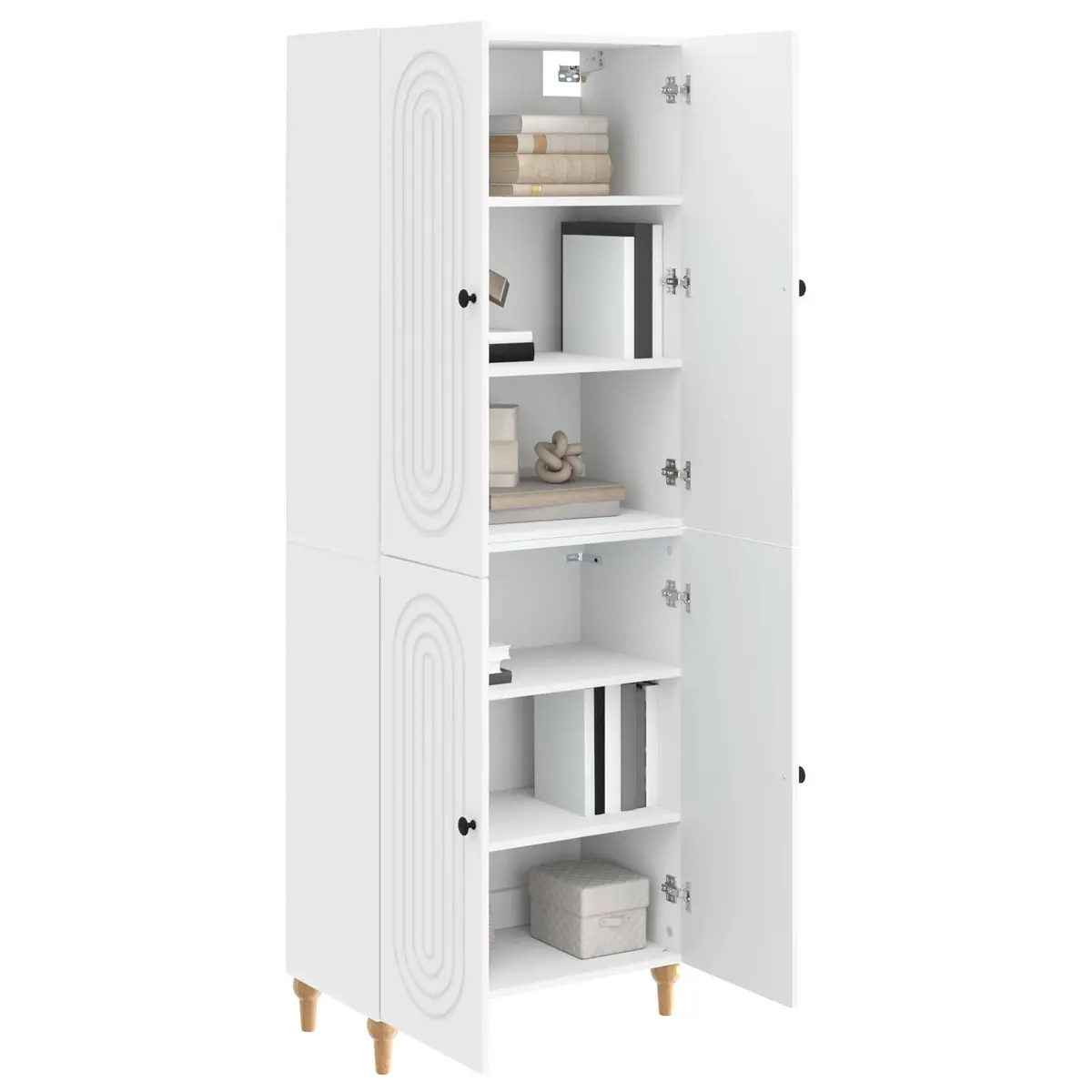 Cabinet Set Modern Minimalist 66x34.5x90cm Engineered Wood Storage Furniture