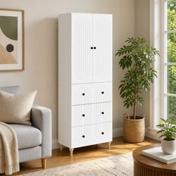 Two-Piece Engineered Wood Cabinet Set for Organized Living