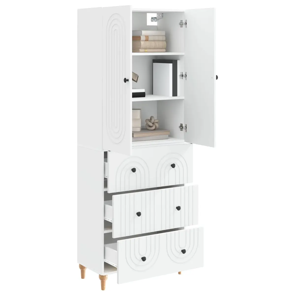 Cabinet Set Engineered Wood Storage Organiser 2 pcs