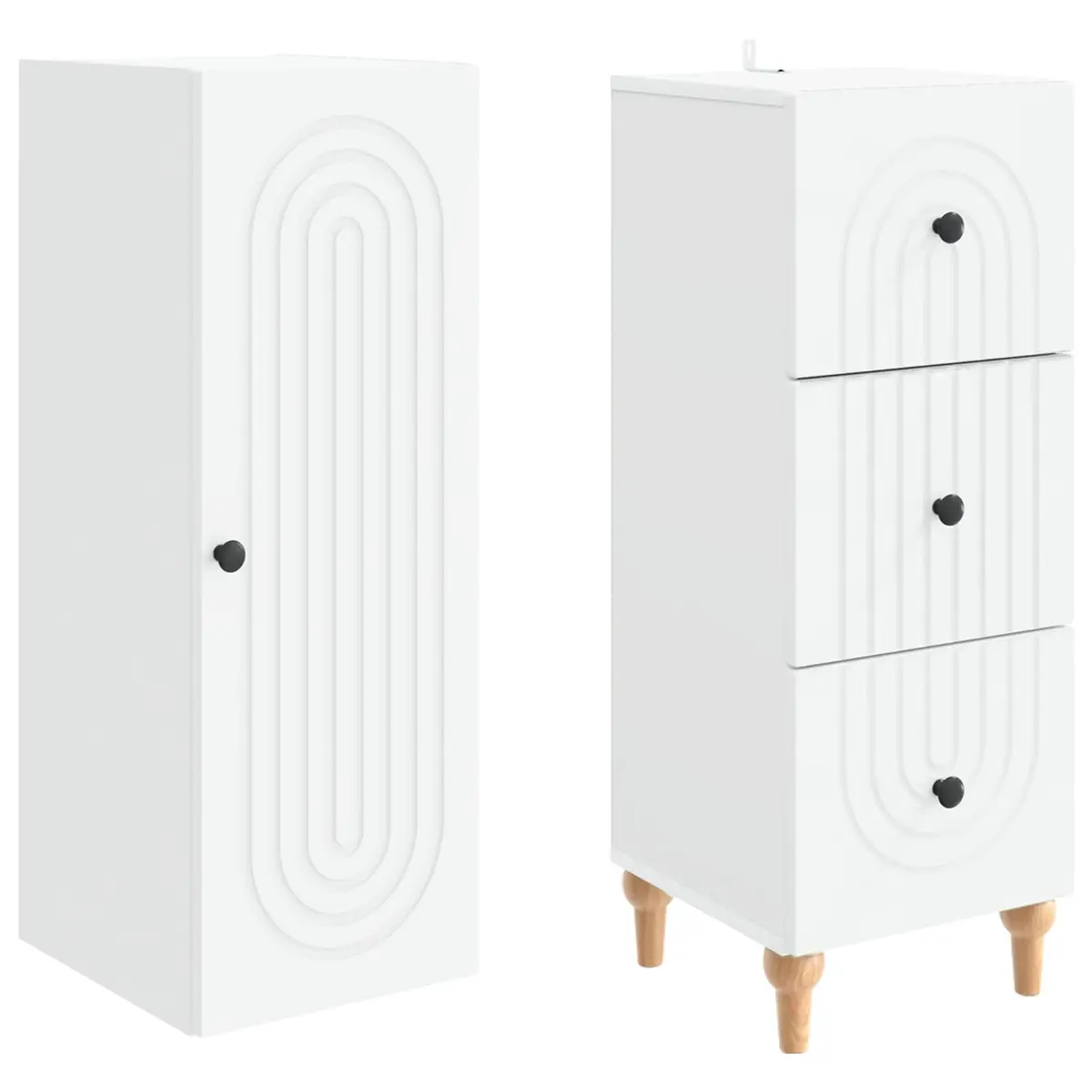 2-Piece Storage Cabinet Set for Indoor and Outdoor