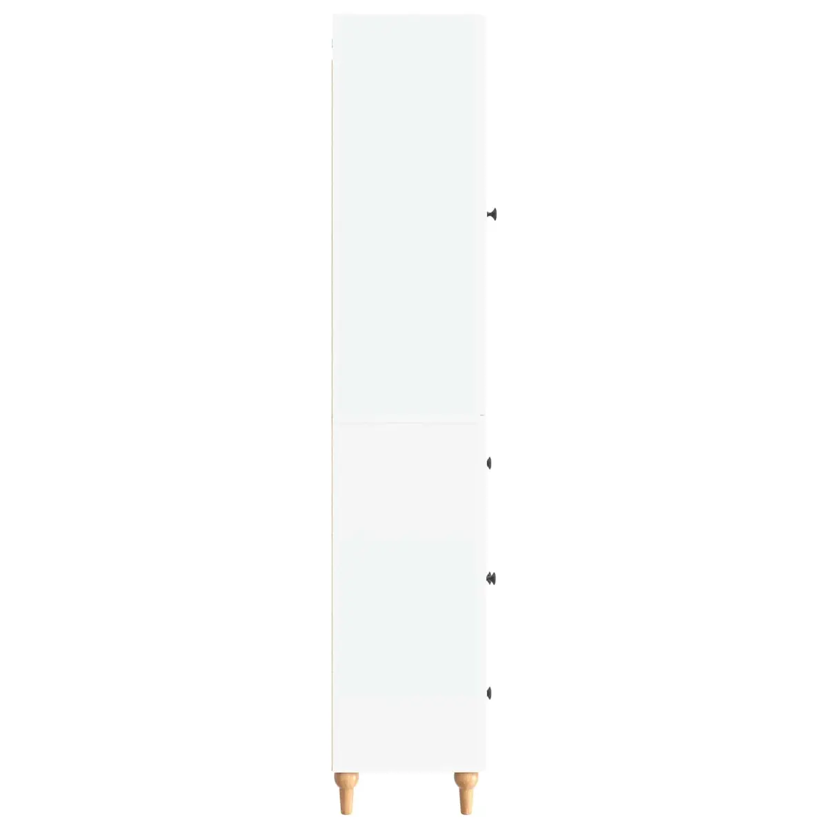 Cabinet Set White 2 Pieces Engineered Wood Storage Shelves Drawers Compartments