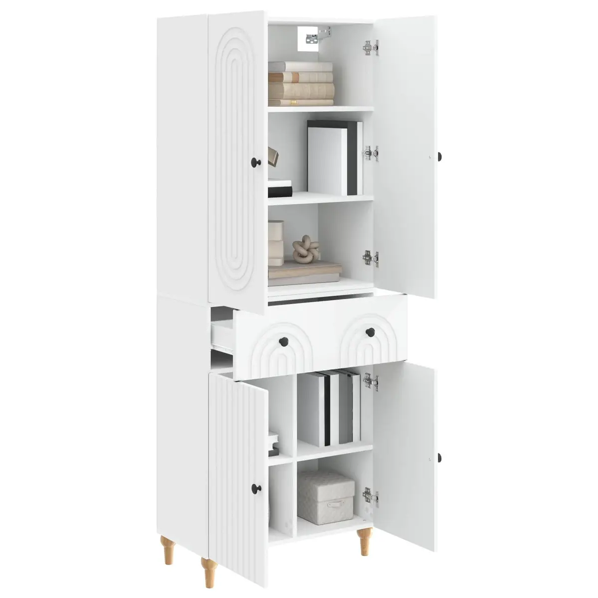 Cabinet Set Engineered Wood 66 x 34.5 x 90 cm Storage Furniture