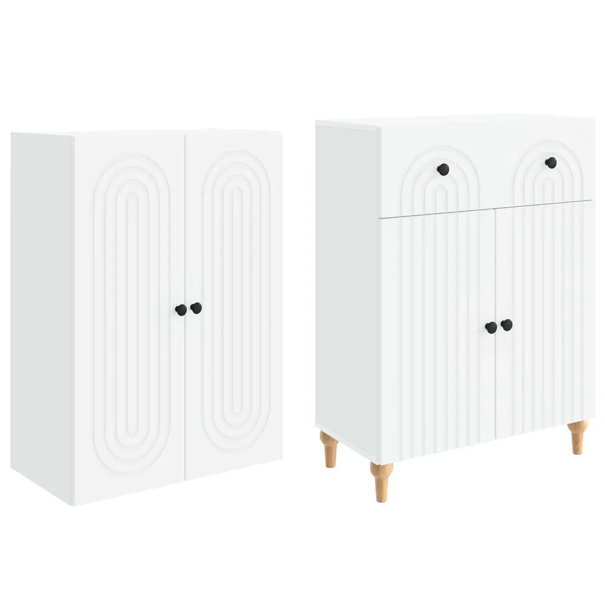 Cabinet Set Engineered Wood 66 x 34.5 x 90 cm Storage Furniture