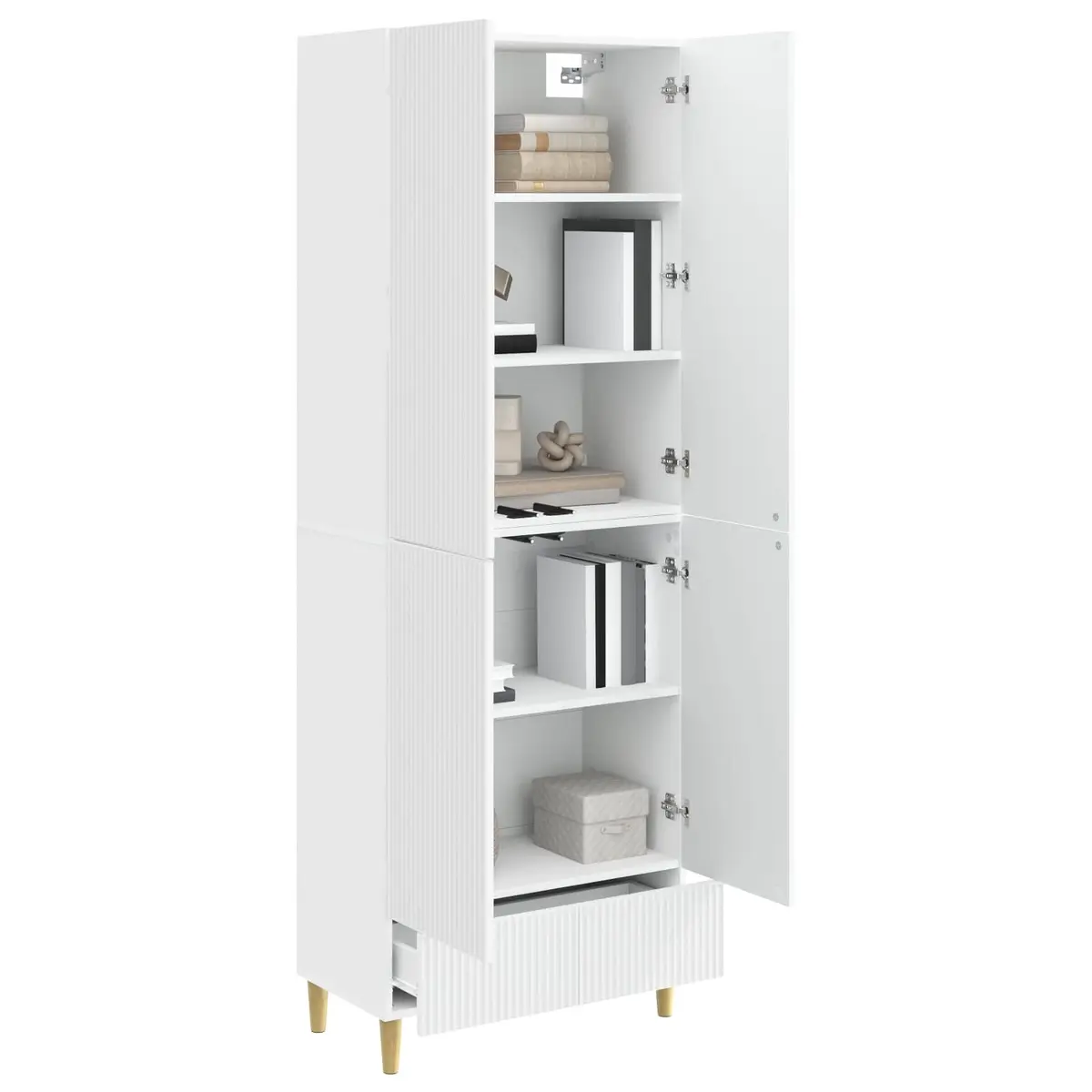 2-Piece Engineered Wood Cabinet Set for Storage