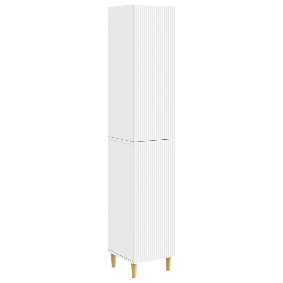 Engineered Wood Cabinet Set White 2 Piece Modular Storage Furniture