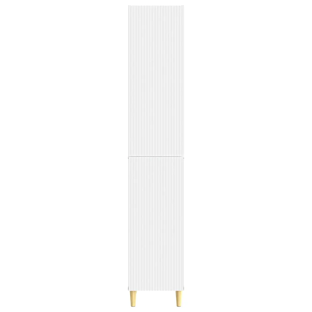 Engineered Wood Cabinet Set White 2 Piece Modular Storage Furniture