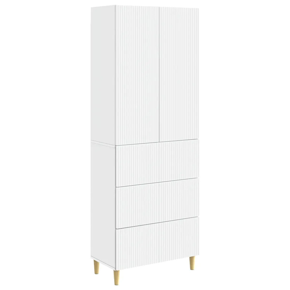Cabinet Set Modern 66 x 34.5 x 90 cm Engineered Wood Storage Furniture
