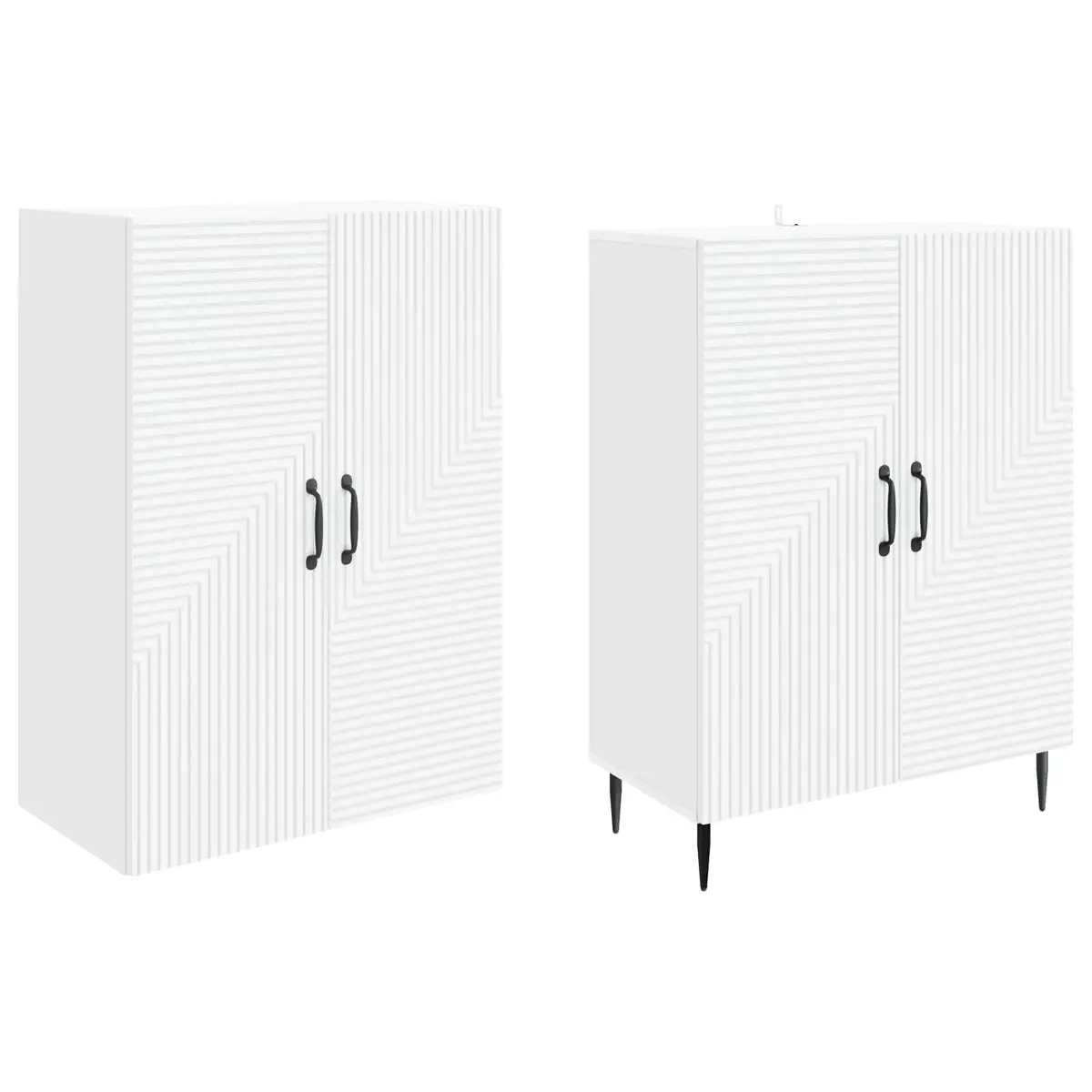 Cabinet Set Modern 66 x 34.5 x 89.5 cm Engineered Wood