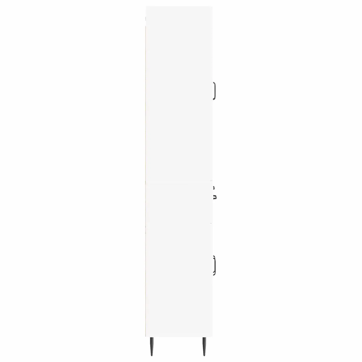 Cabinet Set White 2 Piece Engineered Wood Storage Furniture