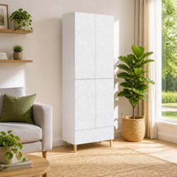 Charming White Cabinet Set for Storage and Style