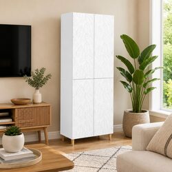 Modern White Two-Piece Cabinet Set for Comfort