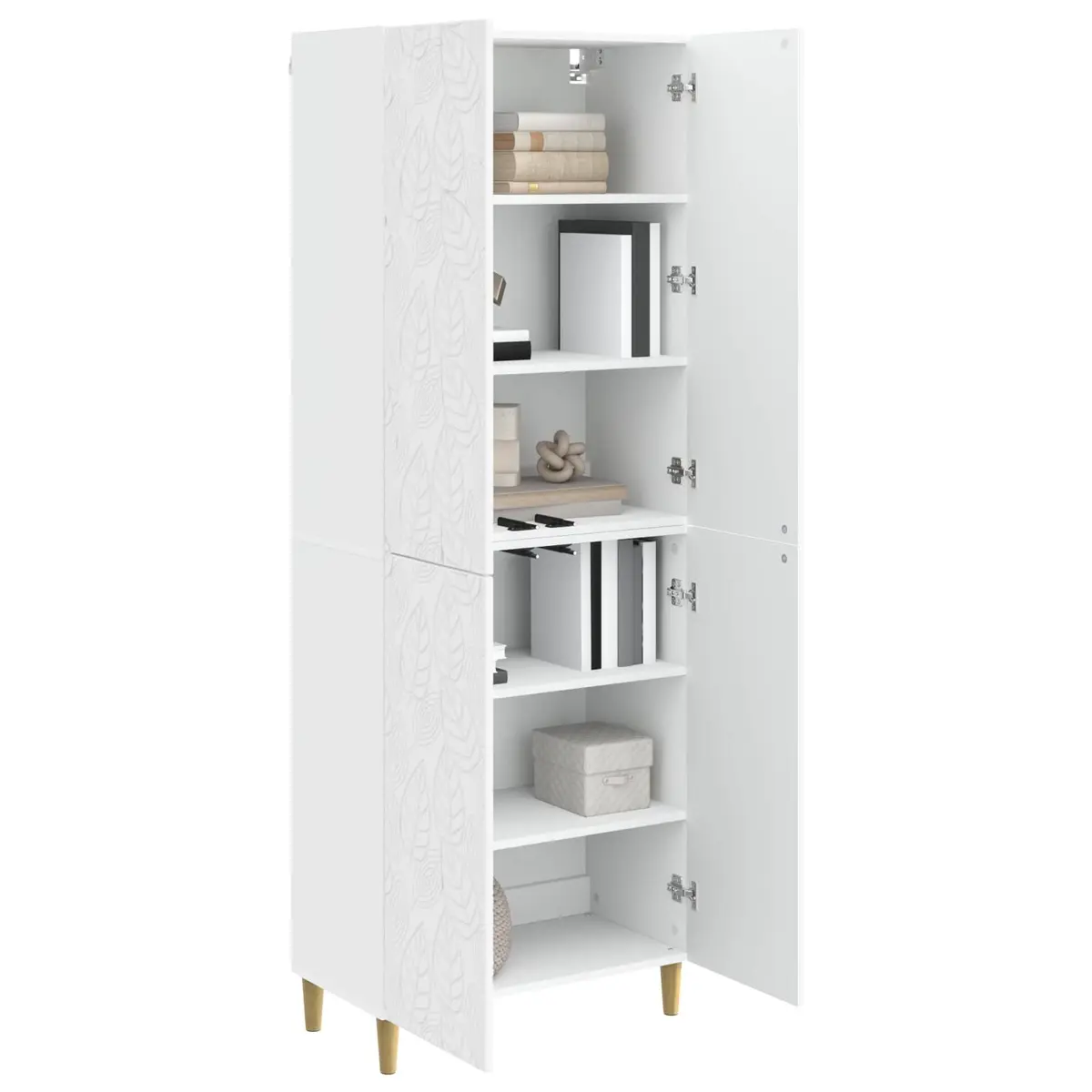 White Two-Piece Cabinet Set for Comfort