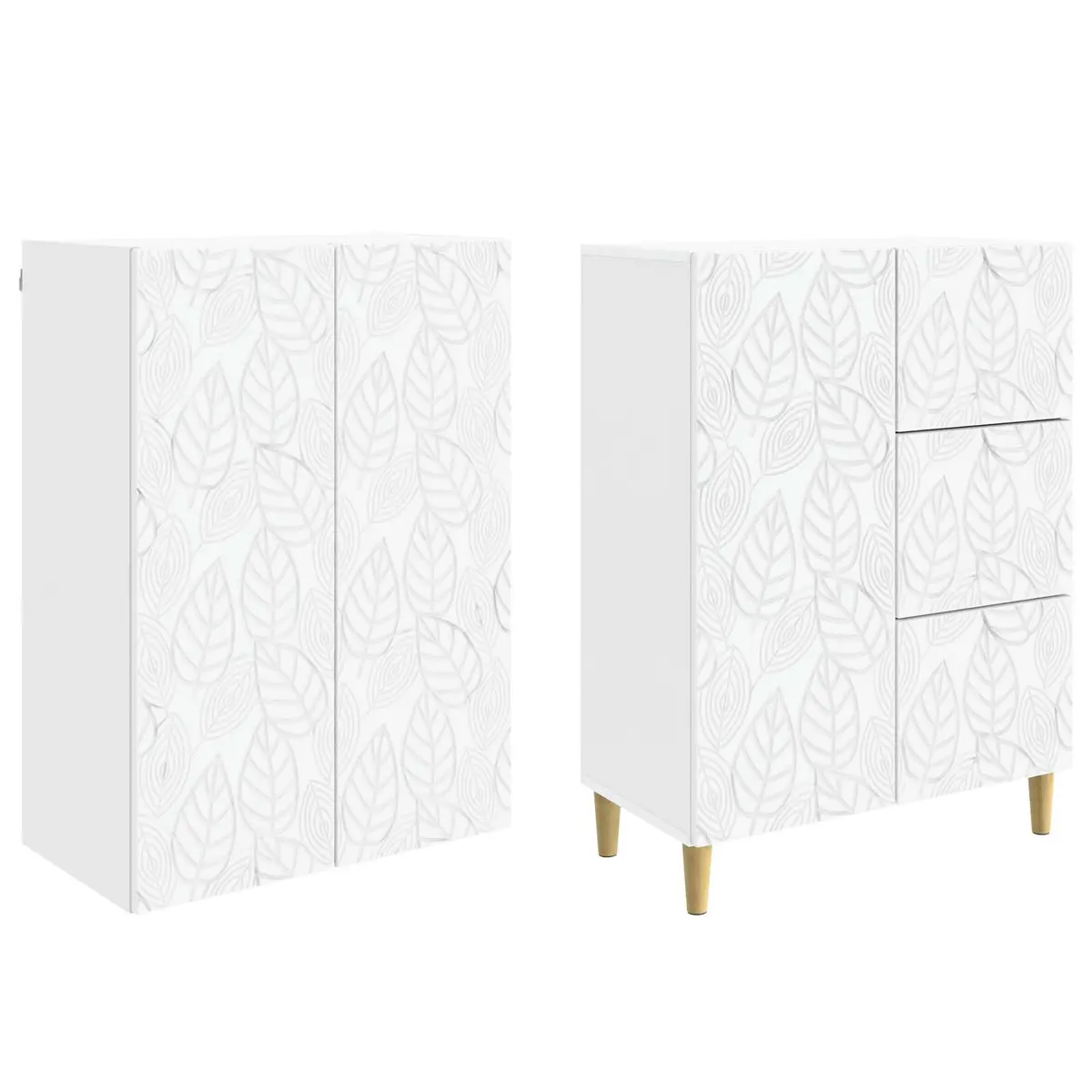 Modular Furniture Set White Compact Space-Saving Indoor Outdoor 2 Pieces