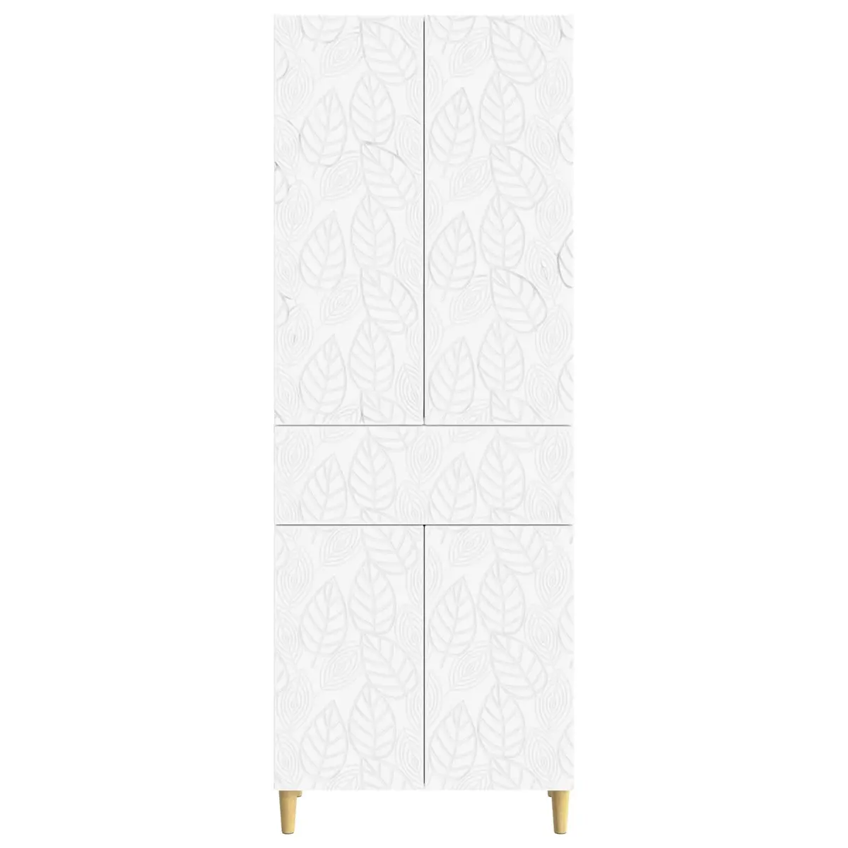 Cabinet Set White Storage Cabinets 2 Pcs Engineered Wood