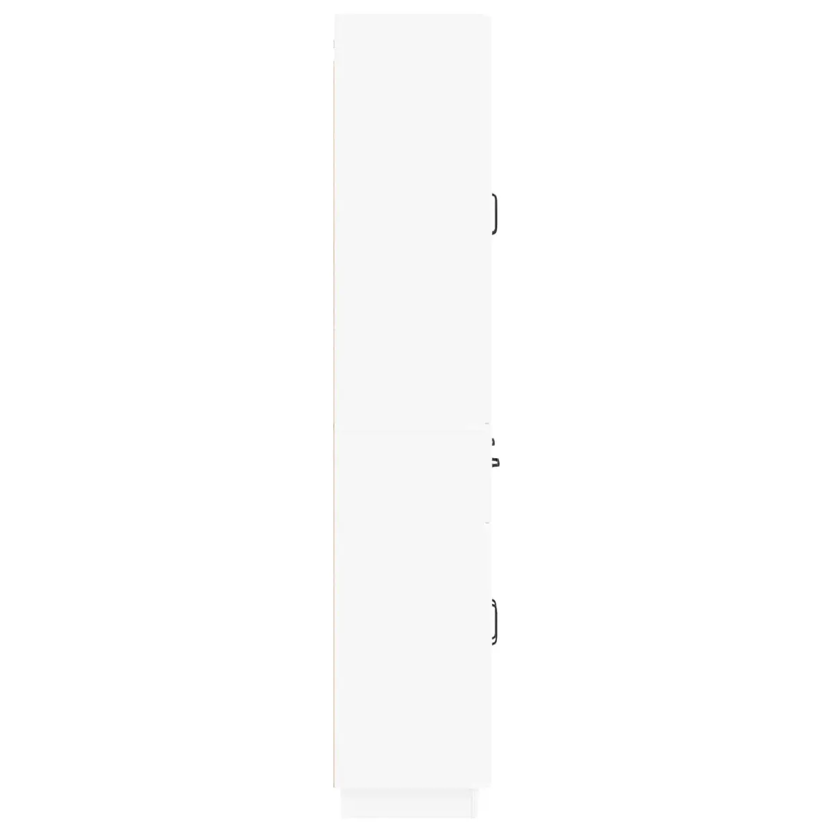 White Engineered Wood Cabinet Set 2 Pieces Storage Furniture Modular Design