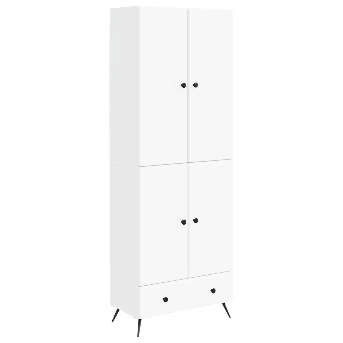 White 2-Piece Cabinet Set with LED Lighting