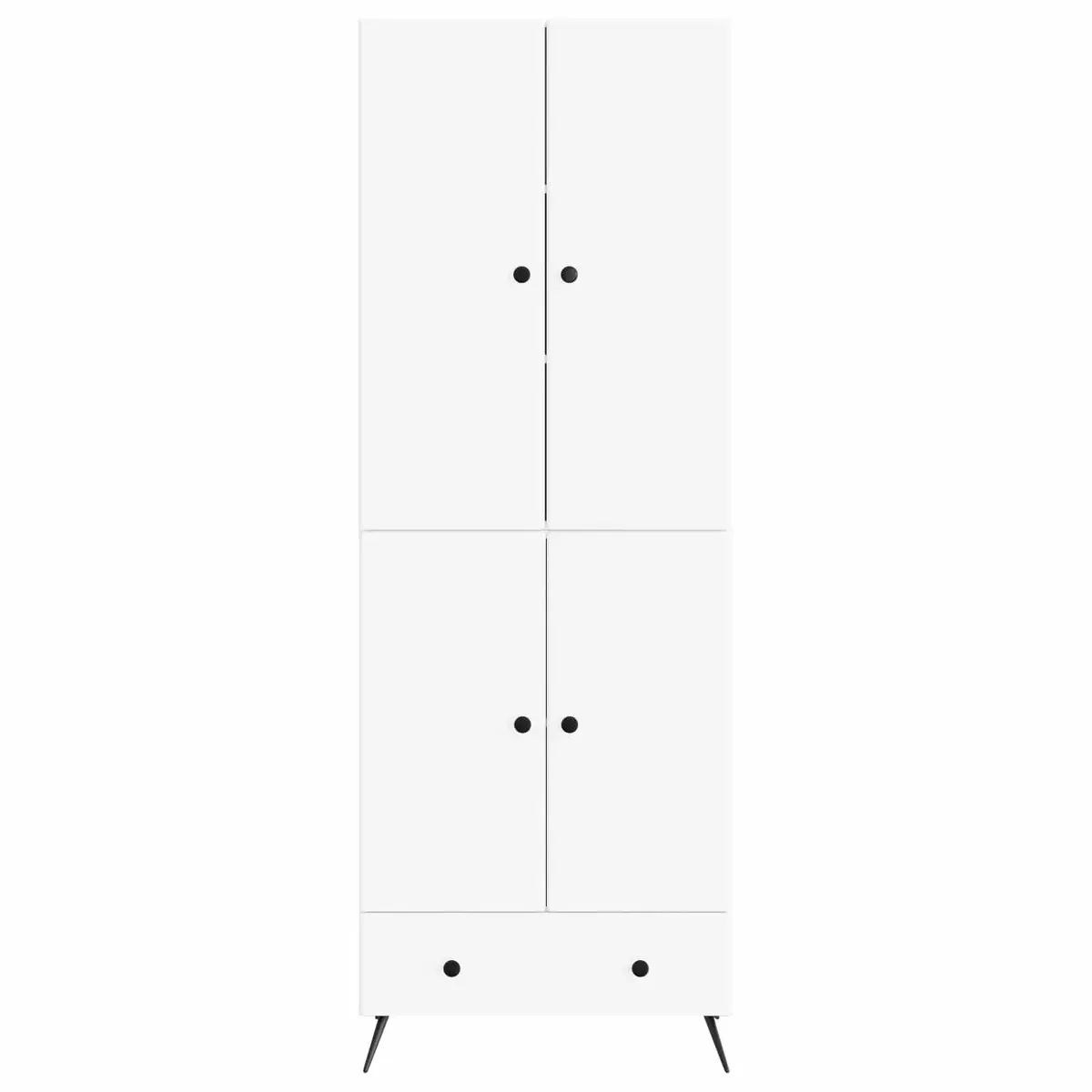 White 2-Piece Cabinet Set with LED Lighting
