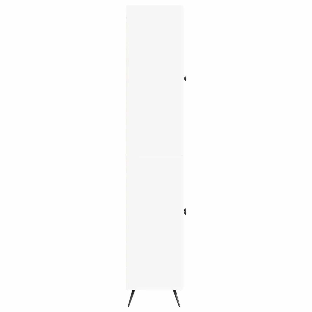 Cabinet Set White Modern Minimalist 2 Pieces Engineered Wood Storage Furniture