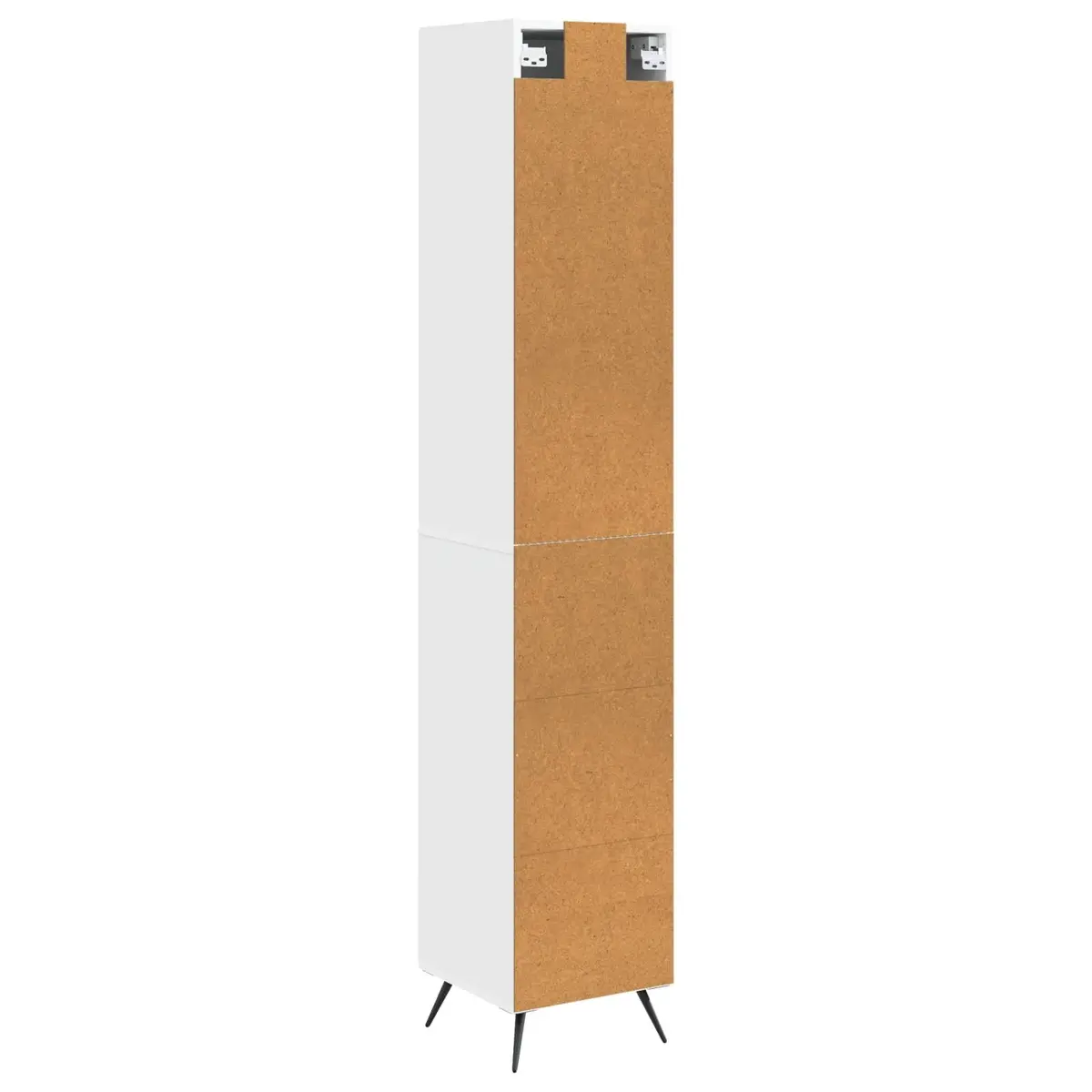 2-Piece White Engineered Wood Cabinet Set