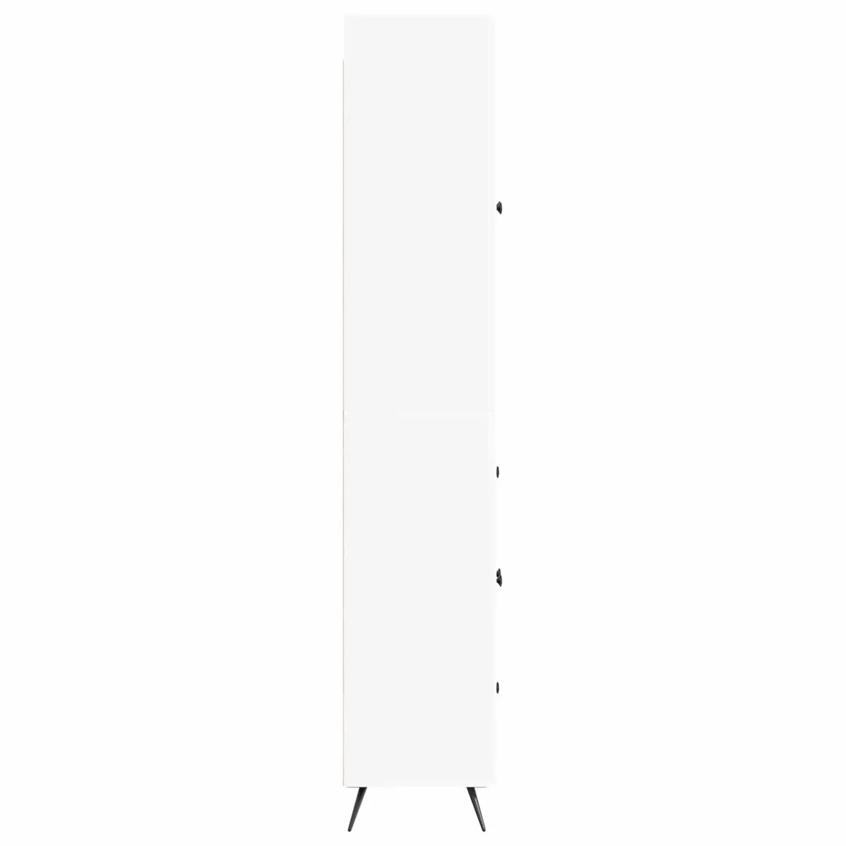 White Engineered Wood Cabinet Set 2 Piece Storage Furniture Indoor Outdoor