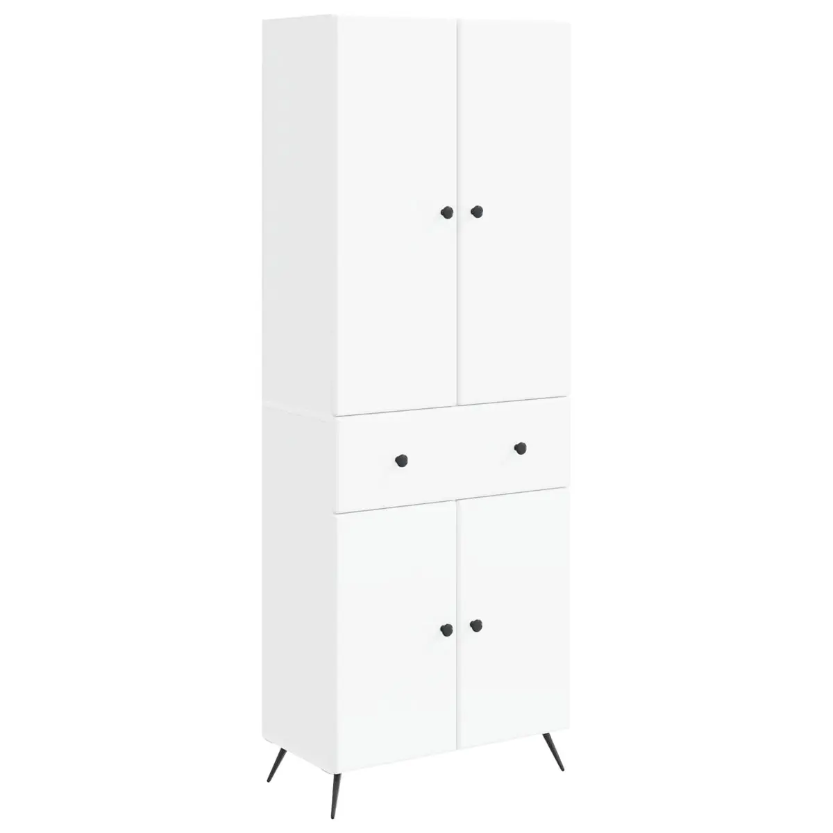 White Furniture Set 2 Pieces Modern Living Room Storage Modular Design