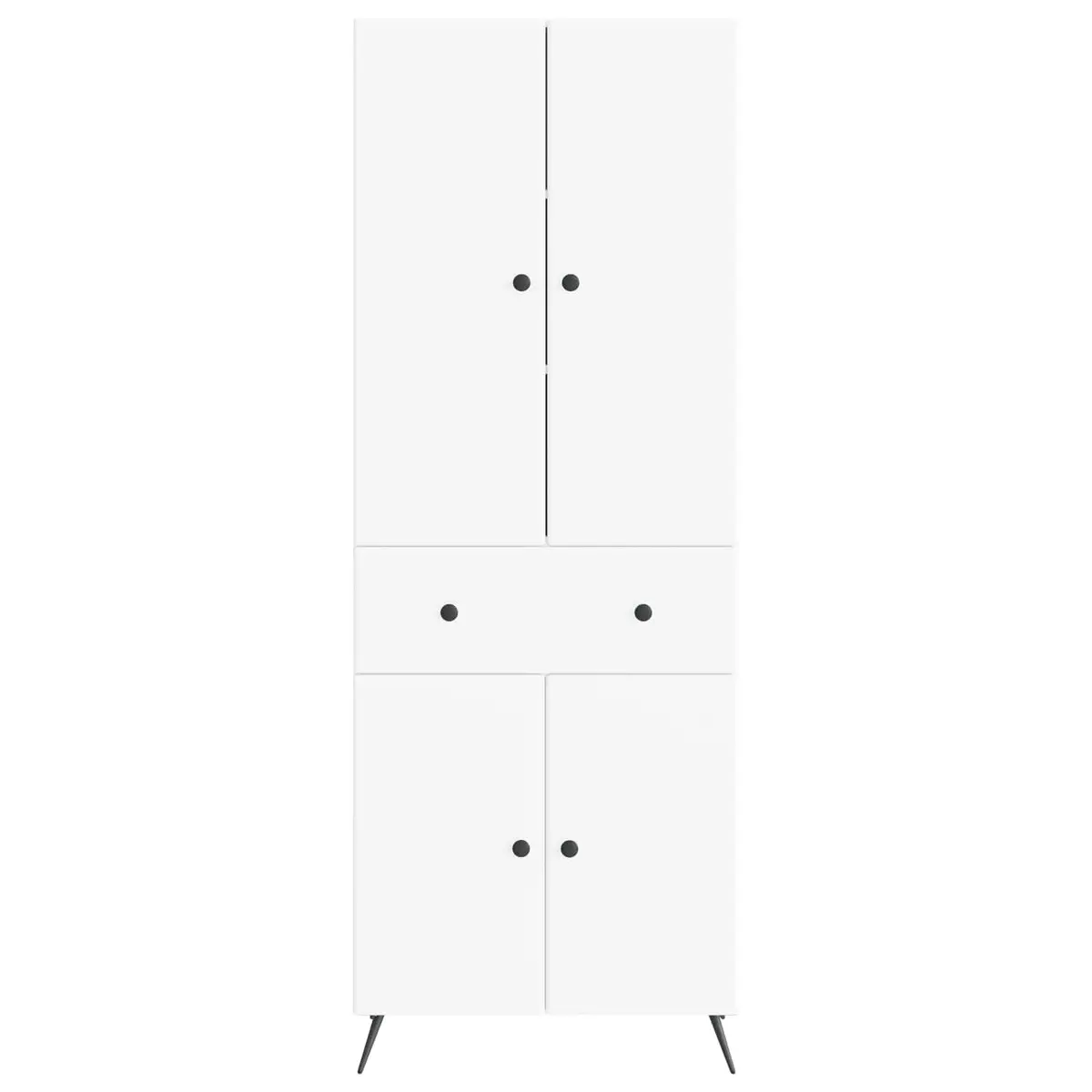 White Furniture Set 2 Pieces Modern Living Room Storage Modular Design