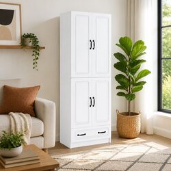 Contemporary White Cabinet Set for Home Storage
