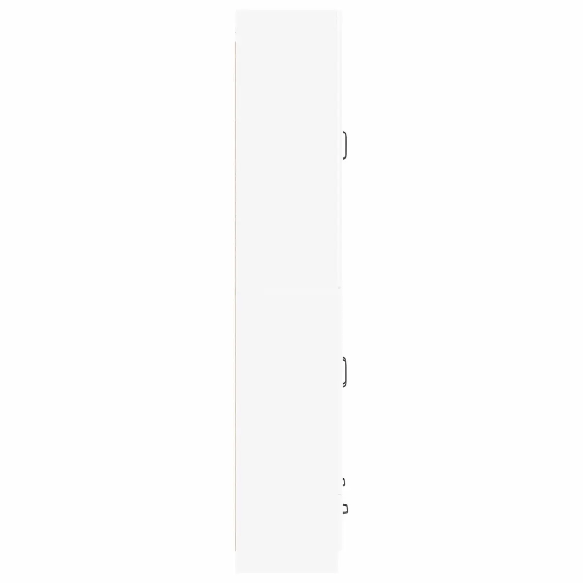 White Cabinet Set 2 Pieces Contemporary Engineered Wood Furniture Home Storage Living Room