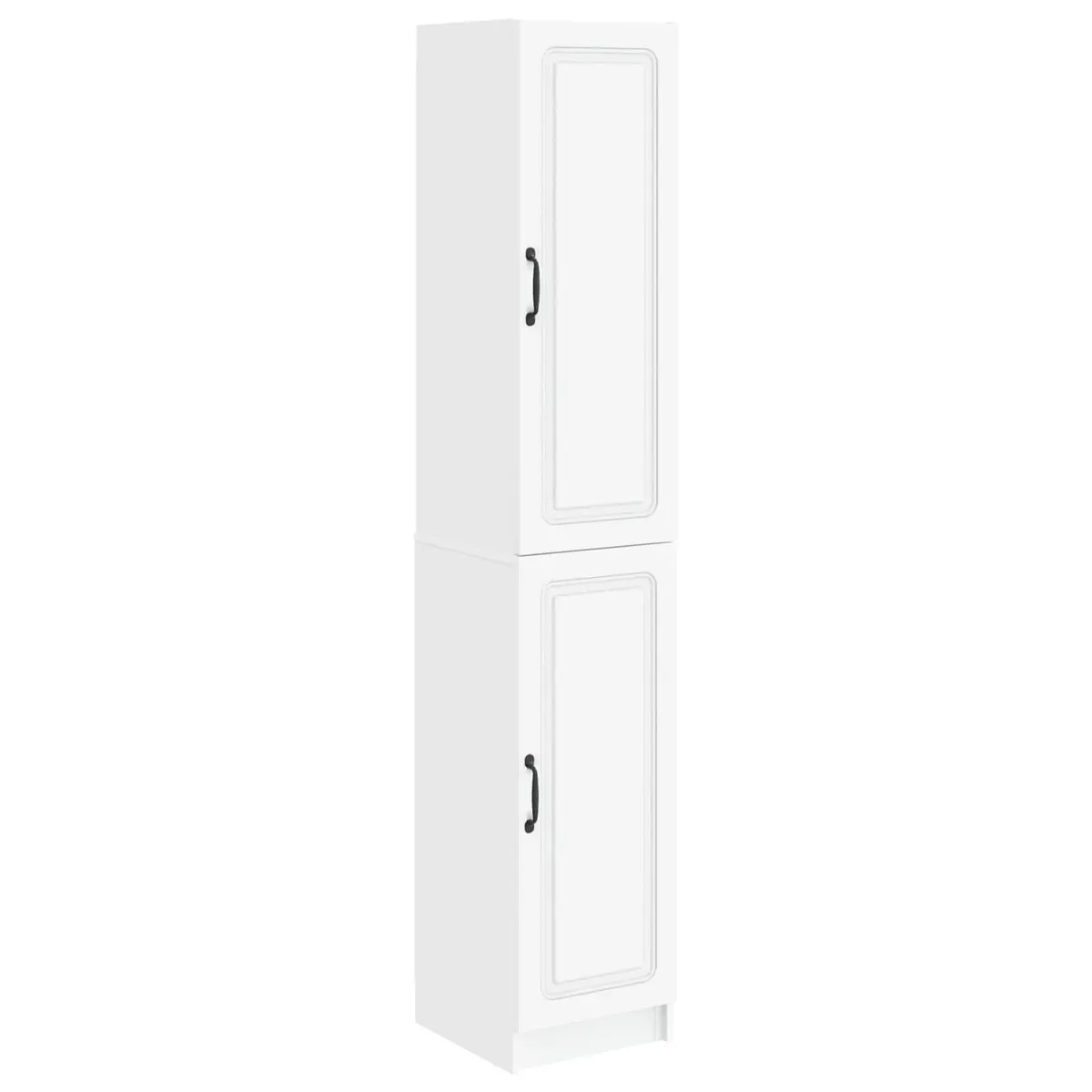 Cabinet Set 2 Pieces White Storage Furniture Living Room Bedroom Compartments