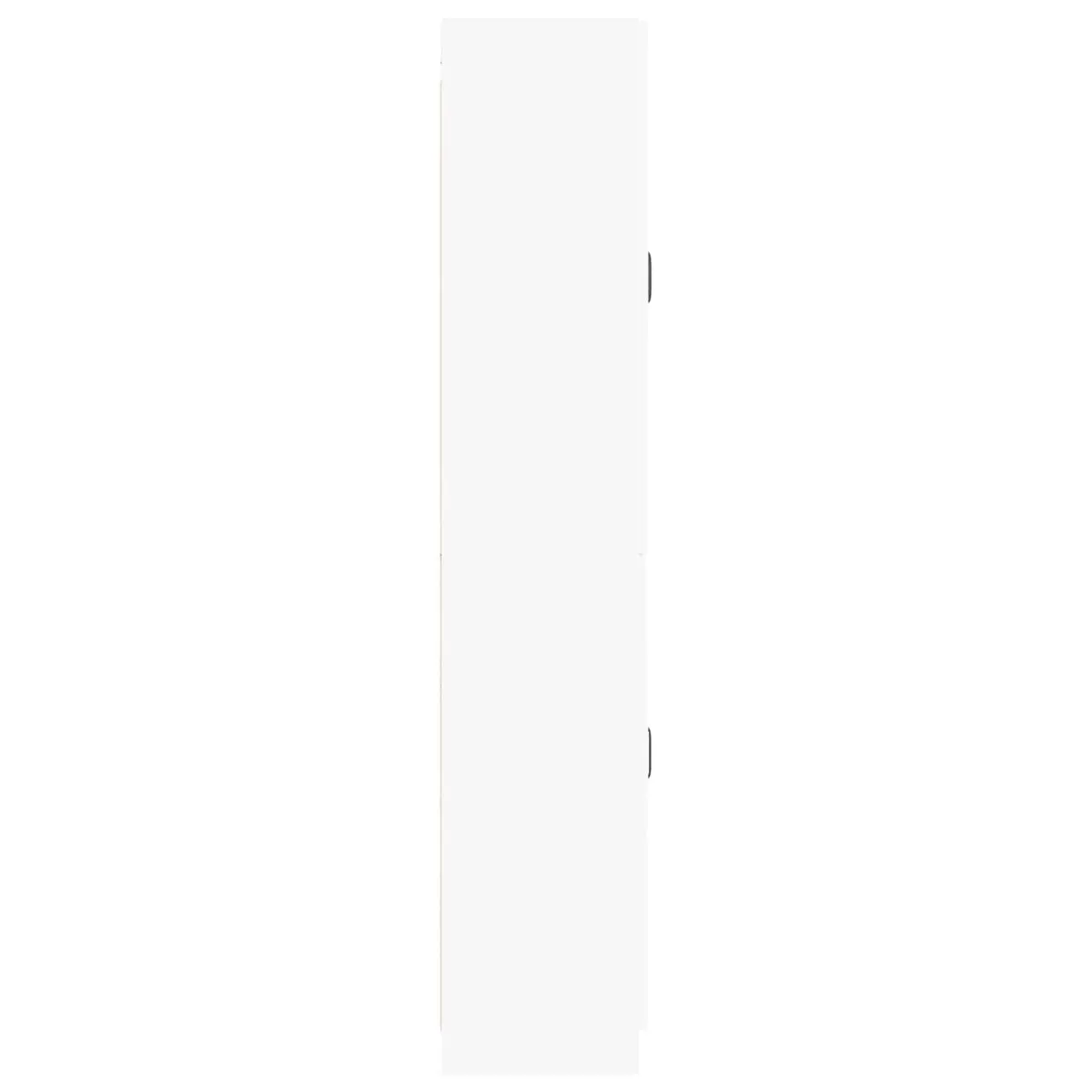 Cabinet Set Modern White 2 Pieces Engineered Wood Storage Living Room Organiser