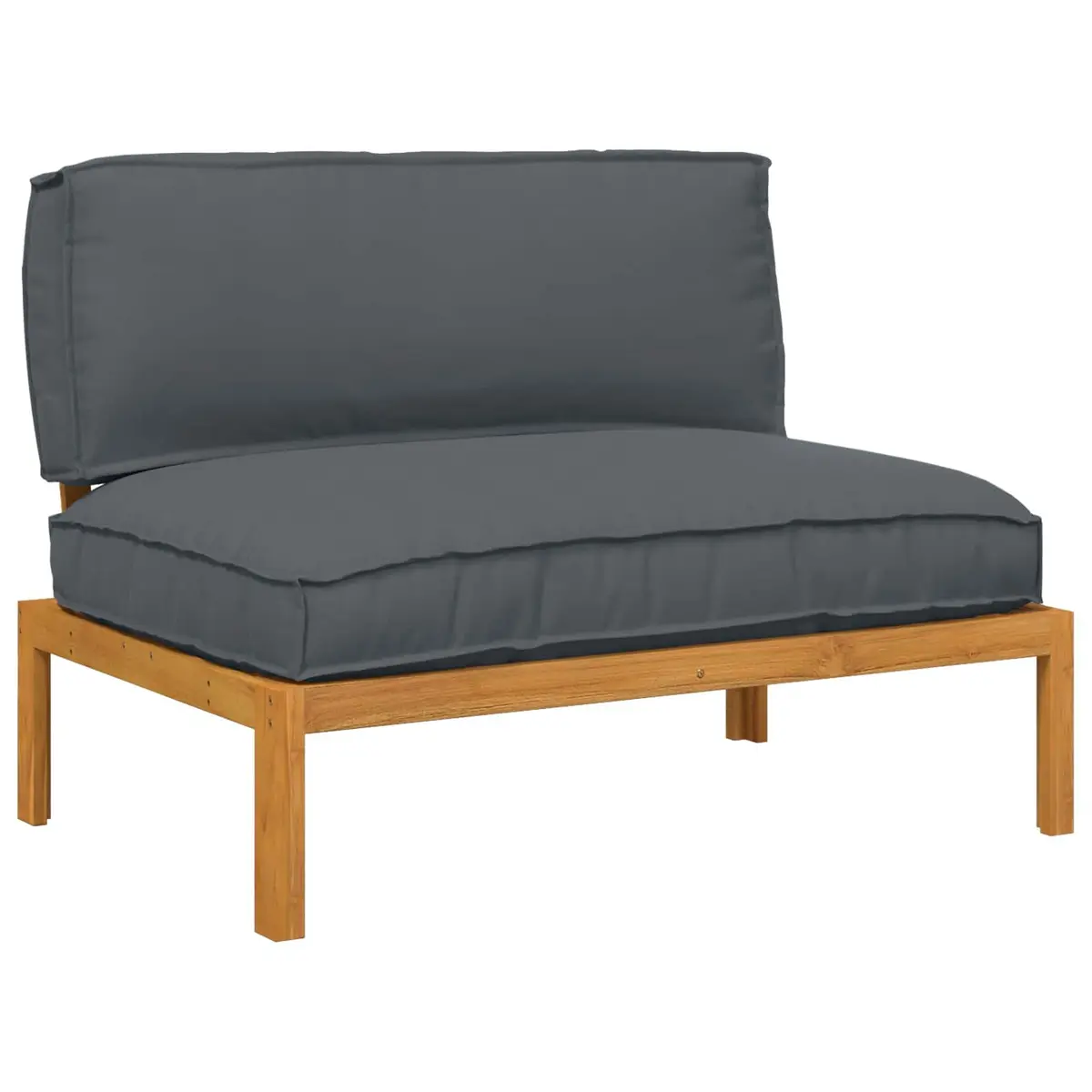 Sofa Set Anthracite Modular Outdoor Garden Furniture Solid Acacia Wood