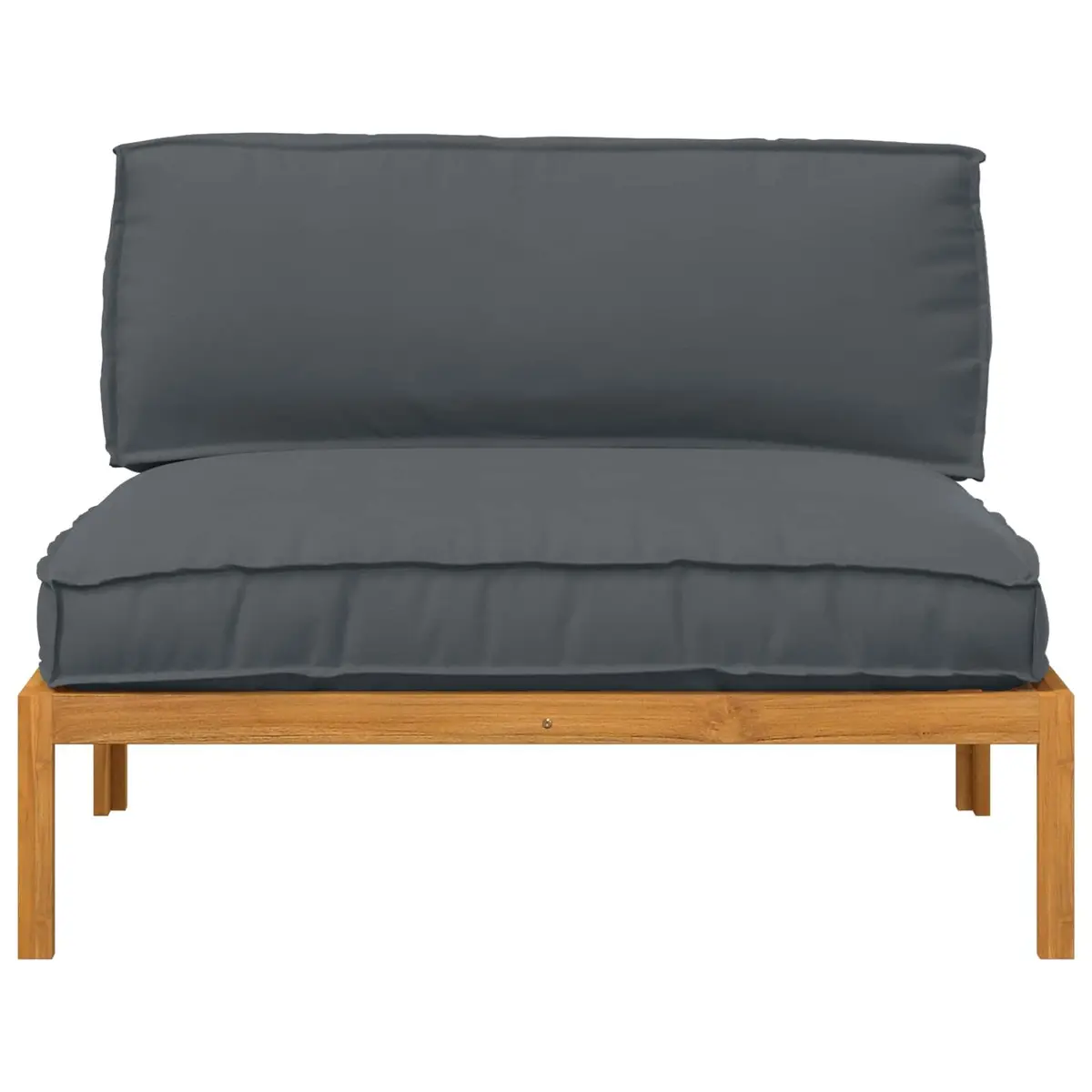 Sofa Set Anthracite Modular Outdoor Garden Furniture Solid Acacia Wood