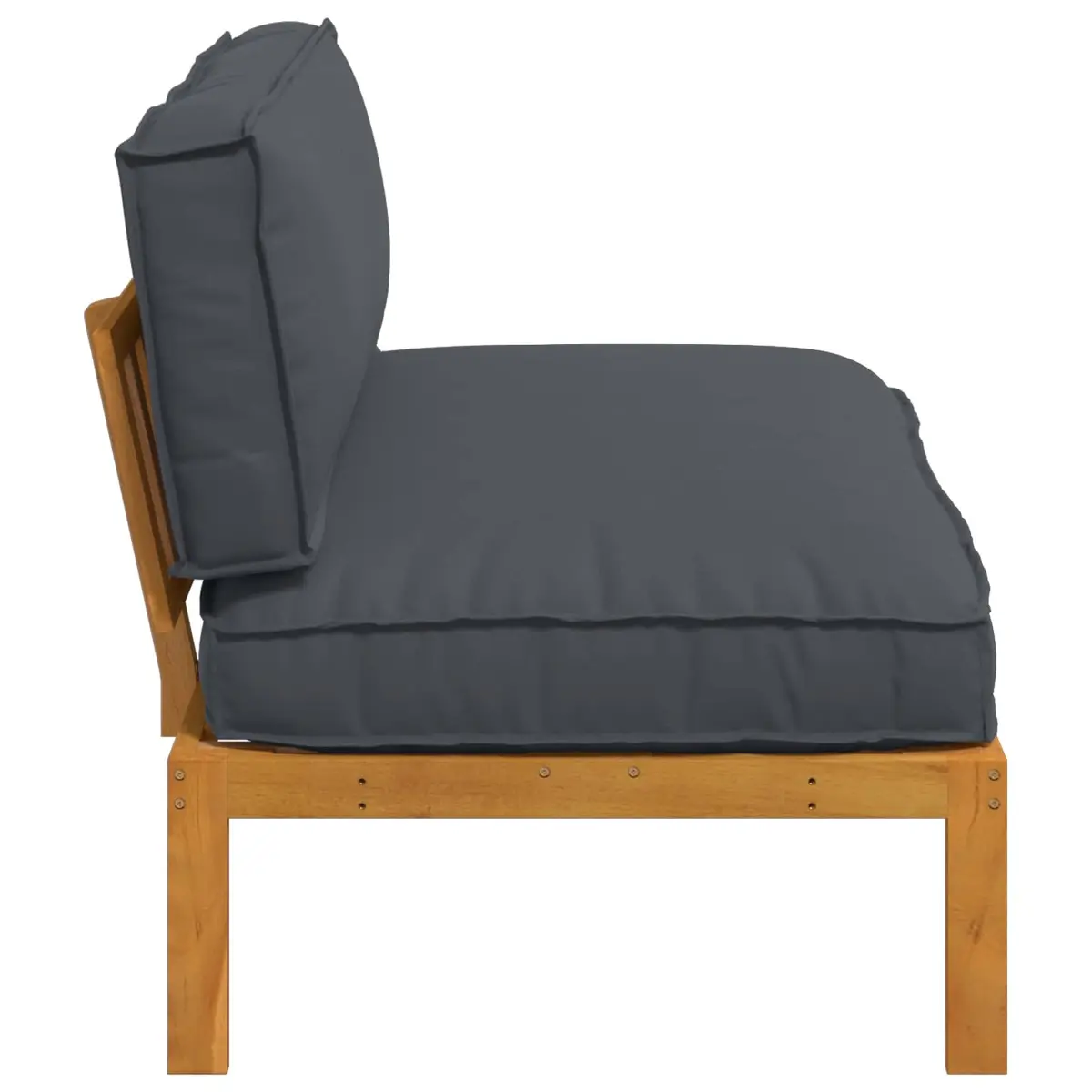 Sofa Set Anthracite Modular Outdoor Garden Furniture Solid Acacia Wood