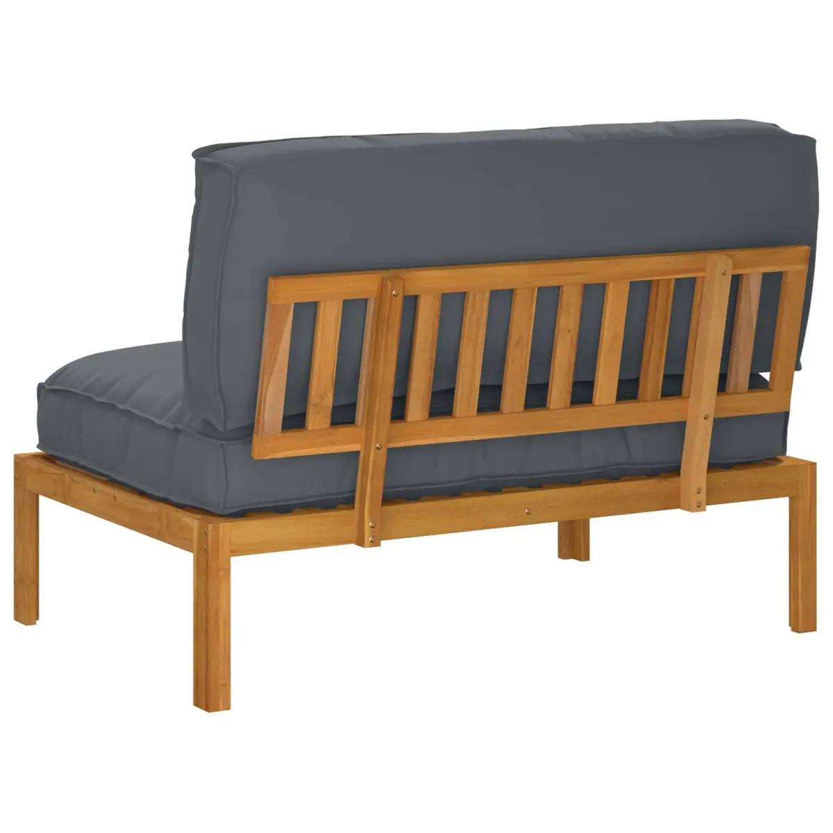 Sofa Set Anthracite Modular Outdoor Garden Furniture Solid Acacia Wood