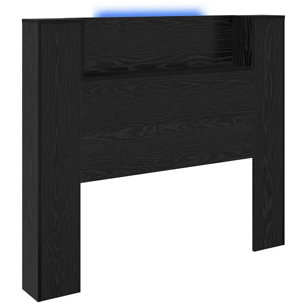 Storage Headboard with RGB LED Lights and Shelf