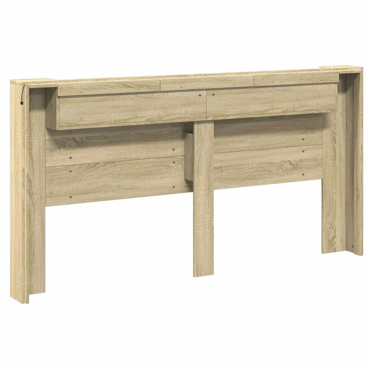 Storage Headboard with Adjustable RGB LED Lights
