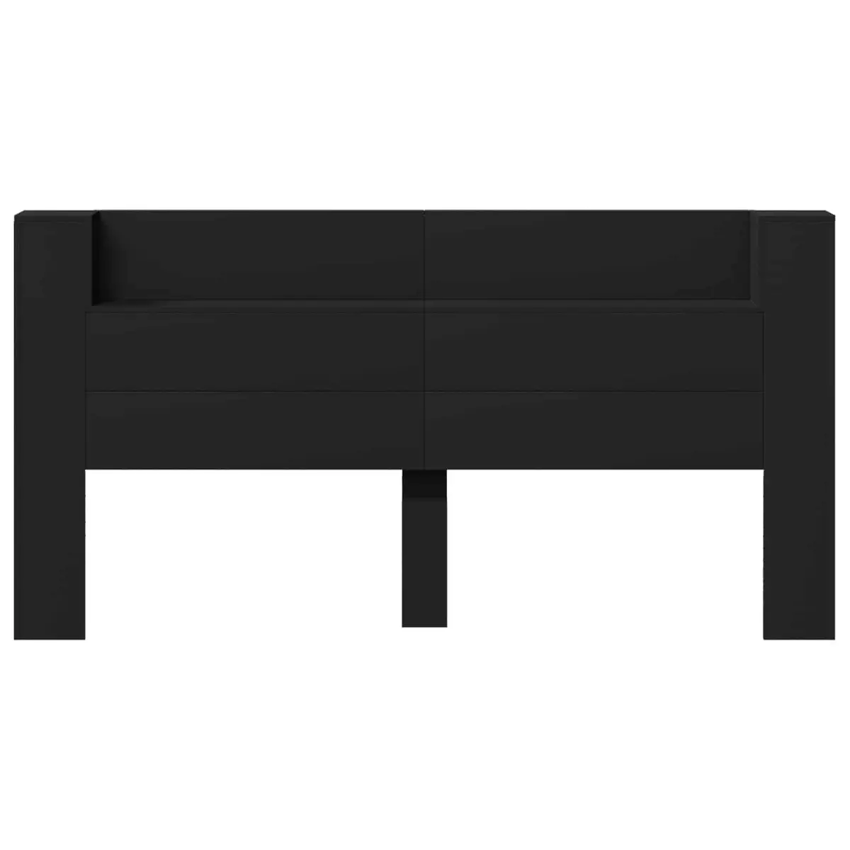 Storage Headboard with RGB LED Lights for Bedroom