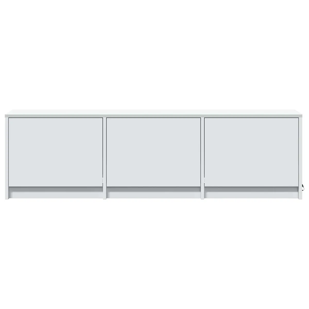 LED TV Cabinet White Engineered Wood Storage Unit with Adjustable Lights 140x34x40cm