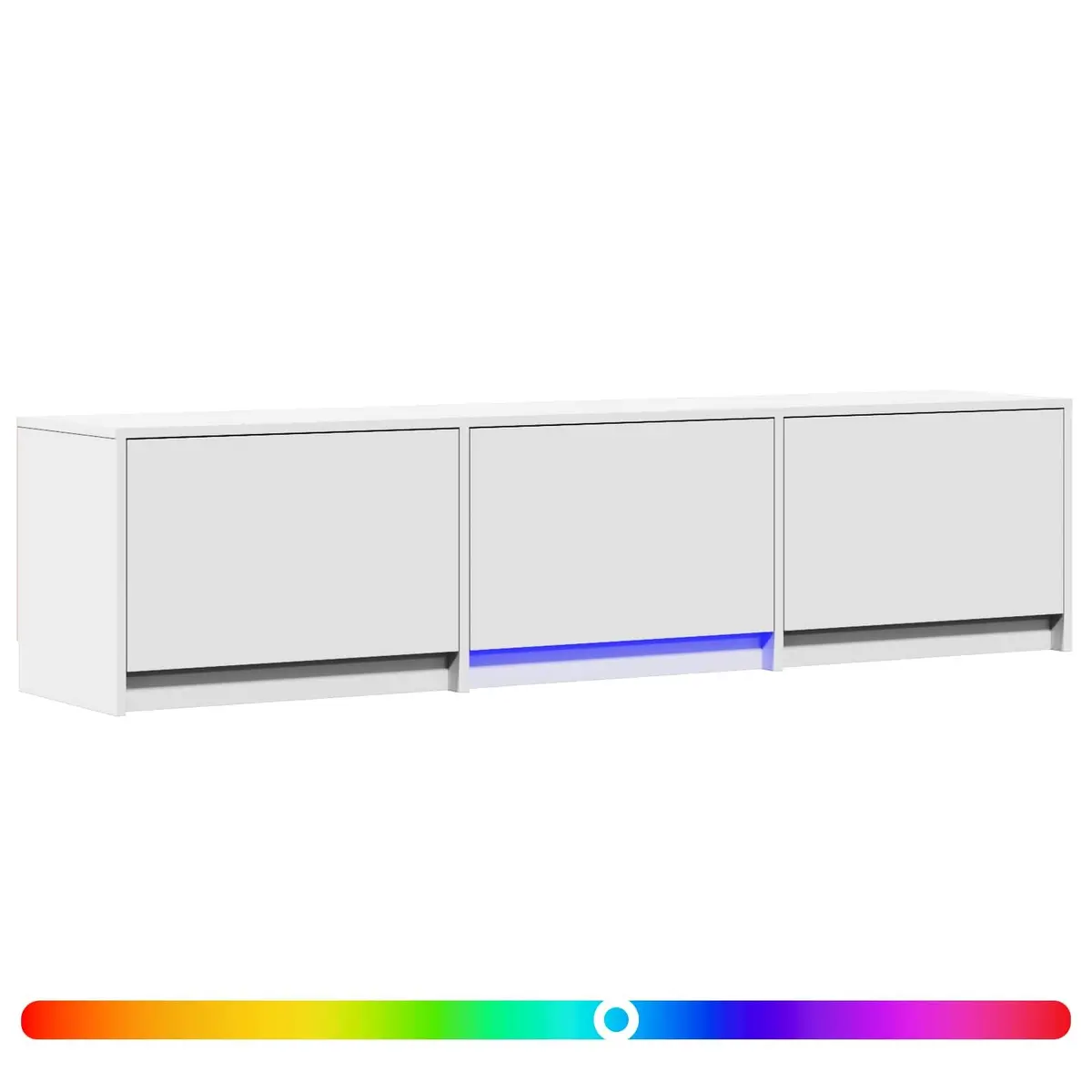 165cm White TV Cabinet with Adjustable LED Lights