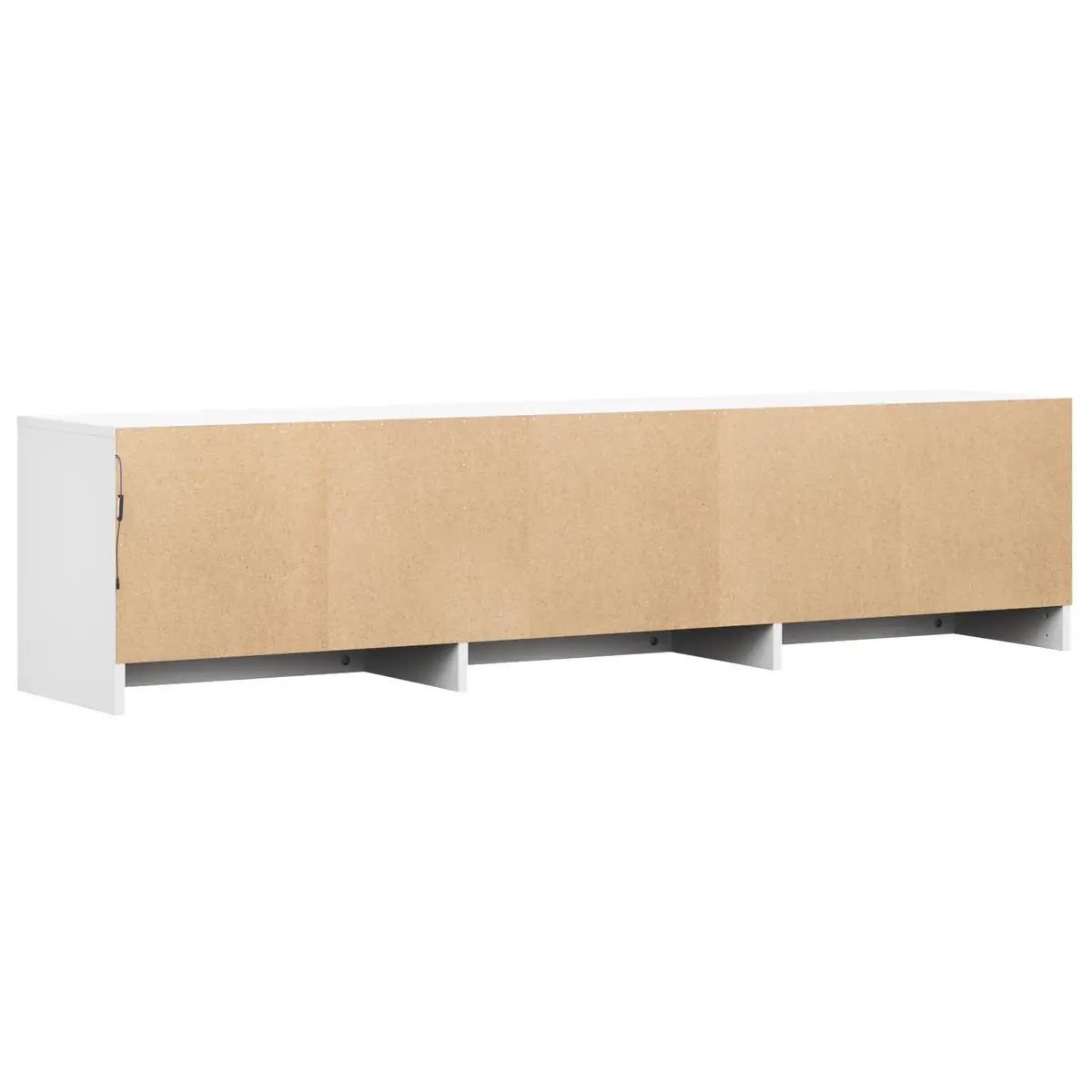 165cm White TV Cabinet with Adjustable LED Lights