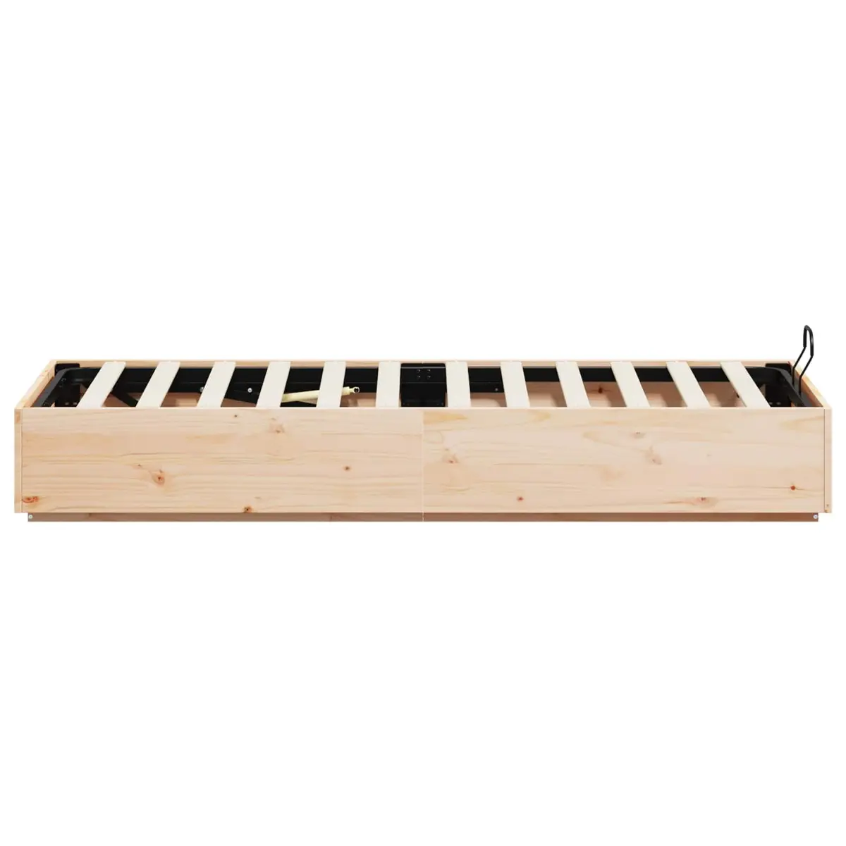 Ottoman Storage Bed Frame Solid Pine Wood Single Double Queen King Size