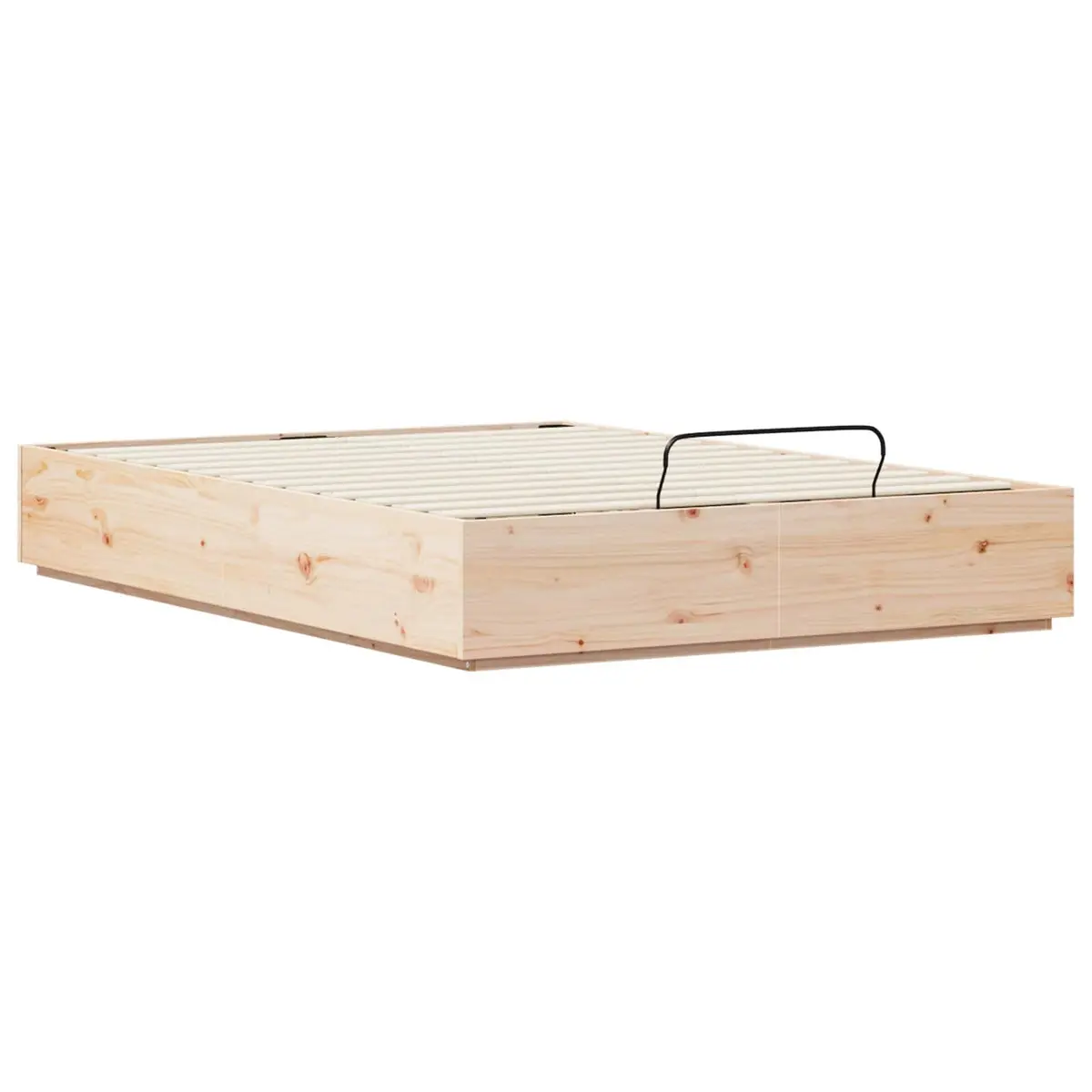 Ottoman Bed Frame with Storage Brown 150 x 200 cm Solid Pine Wood