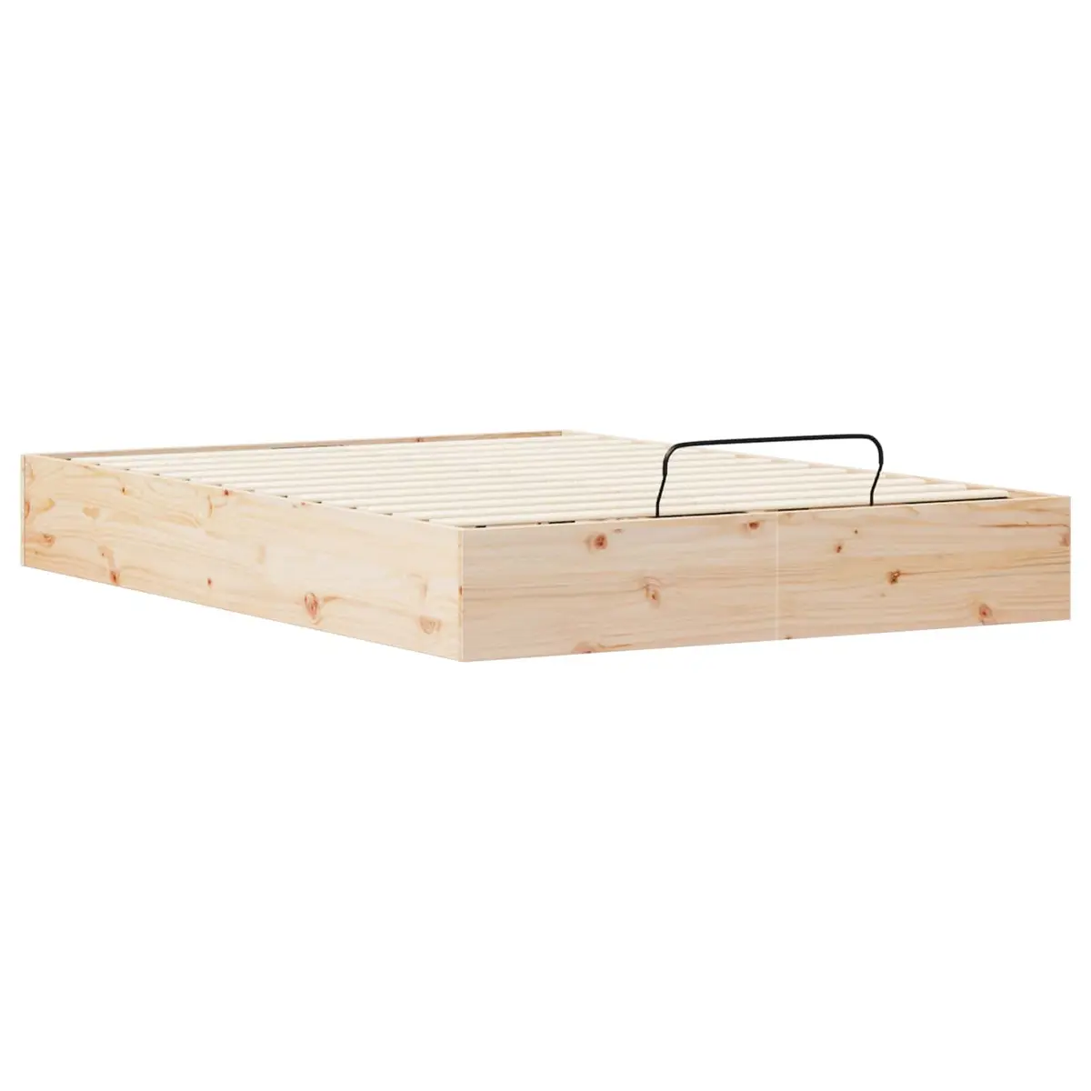 Ottoman Bed Frame Modern Brown 150 x 200 cm Solid Pine Wood
