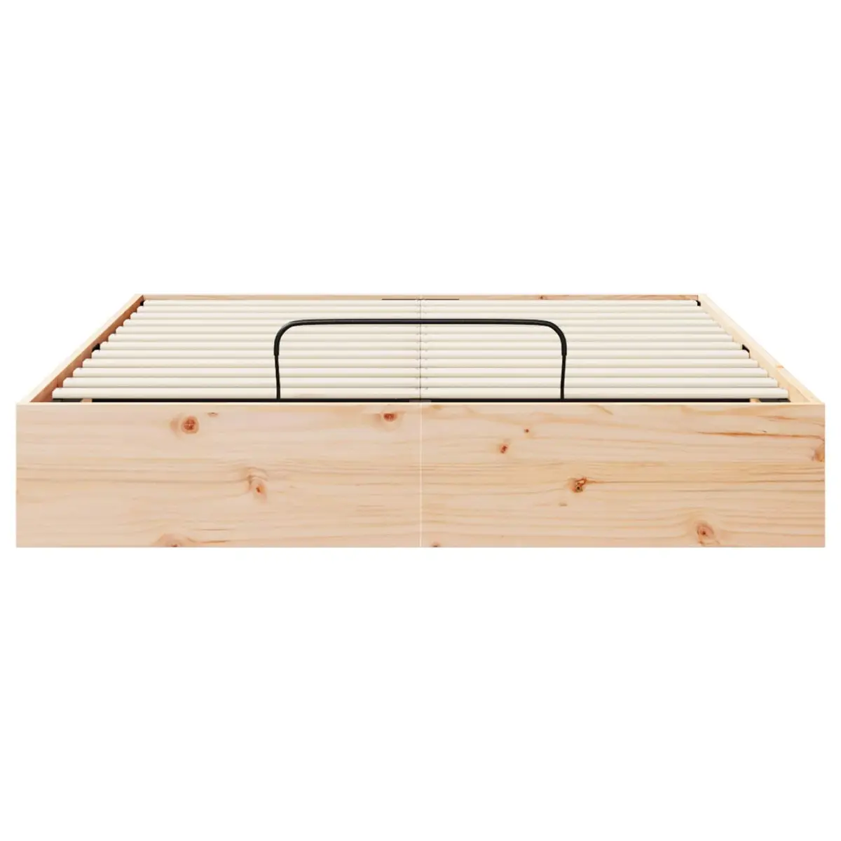 Ottoman Bed Frame Modern Brown 150 x 200 cm Solid Pine Wood