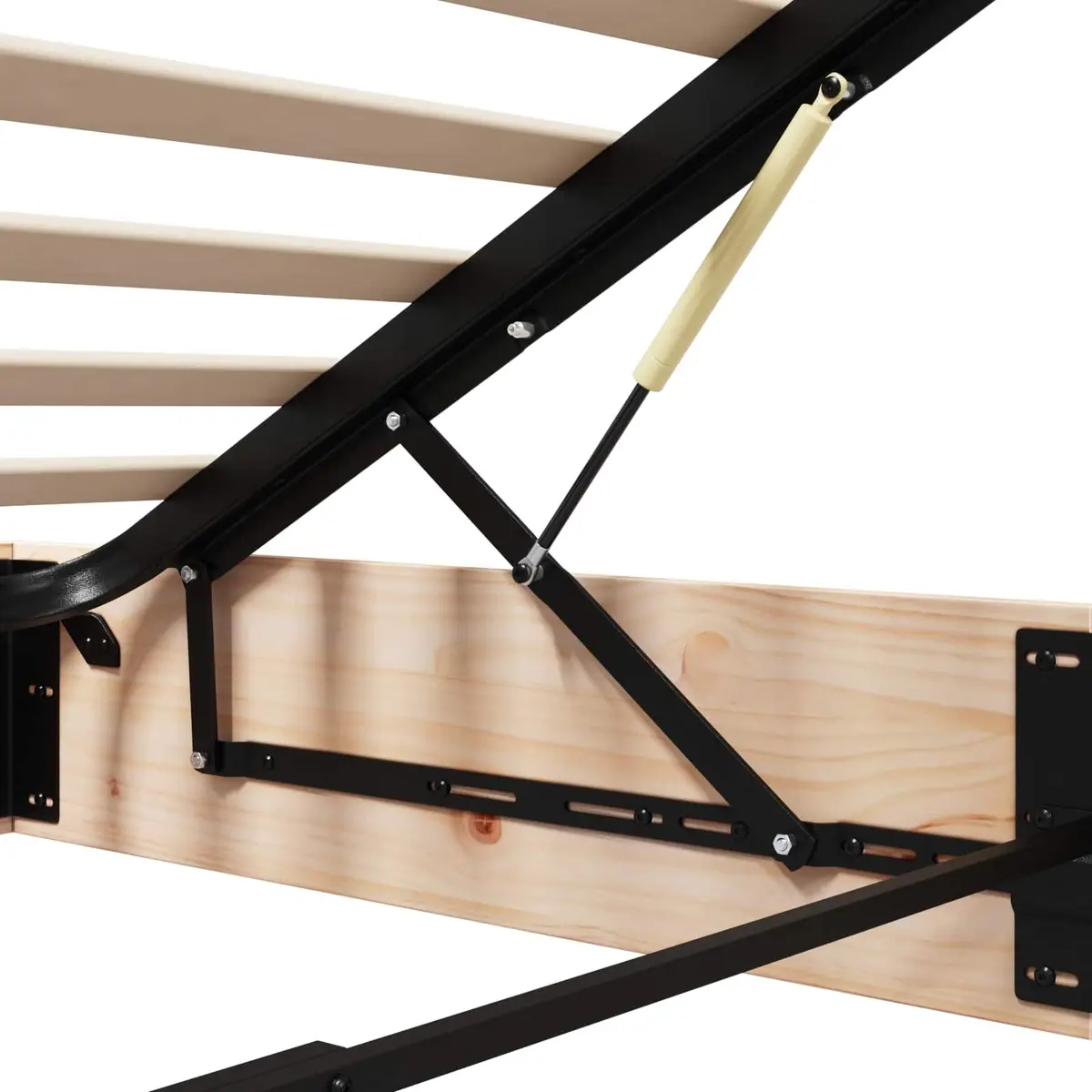 Ottoman Bed Frame Modern Brown 150 x 200 cm Solid Pine Wood