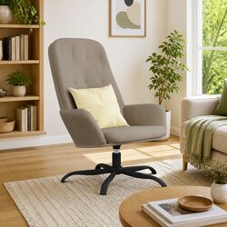 Light Grey Velvet Swivel Arm Chair for Comfort