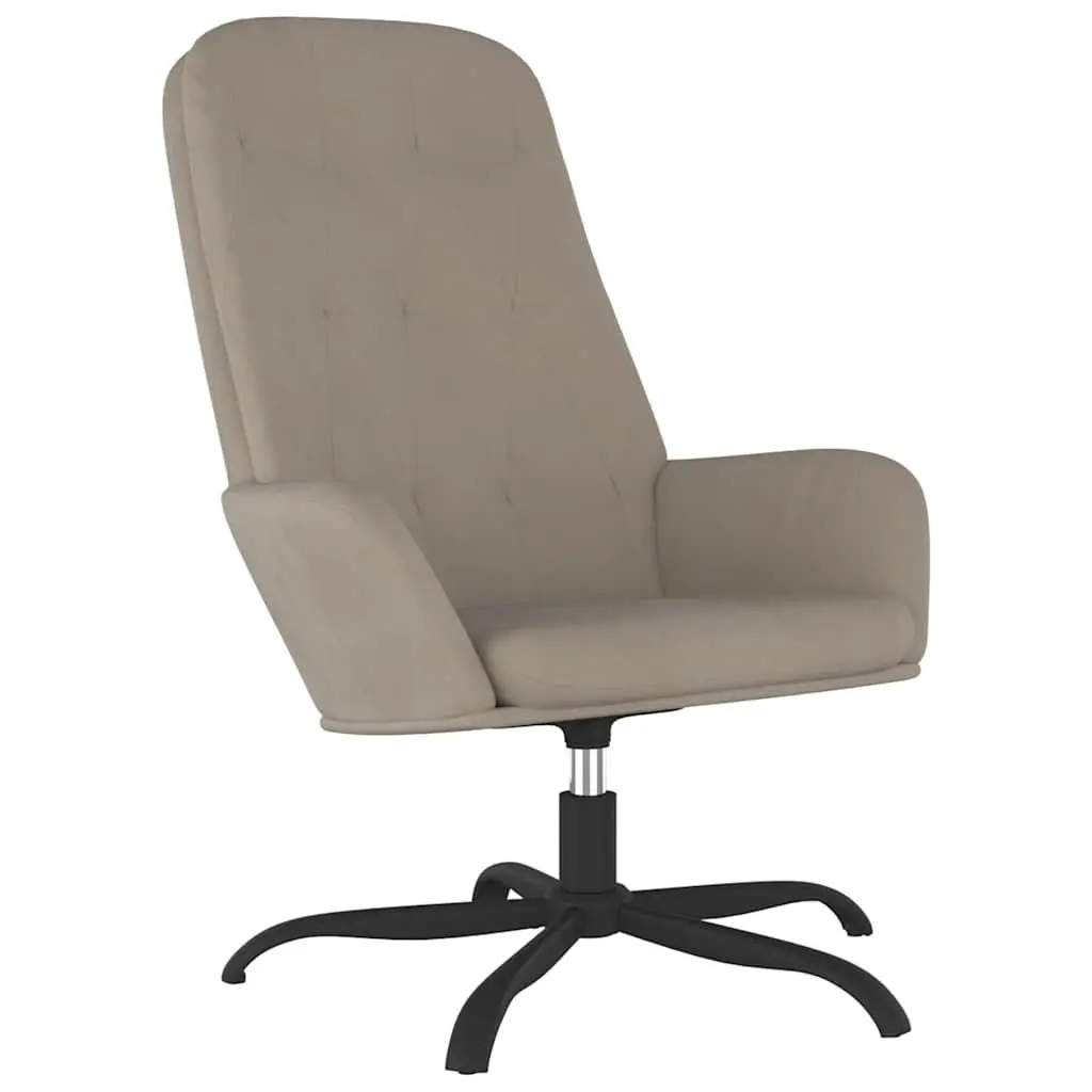 Light Grey Velvet Swivel Arm Chair for Comfort