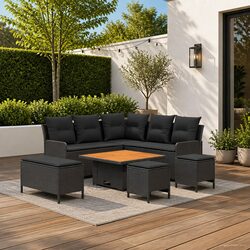 7-Piece Patio Sofa Set with Cushions for Outdoor Comfort