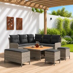 Comfortable 7-Piece Outdoor Furniture Set with Cushions